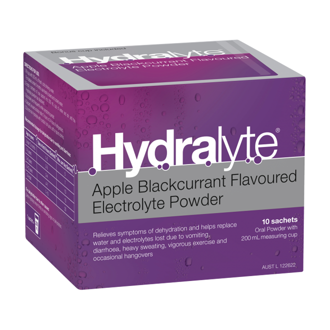 Hydaralyte - Electrolyte Powder - Apple Blackcurrant - 4.9g X 10 Sachet