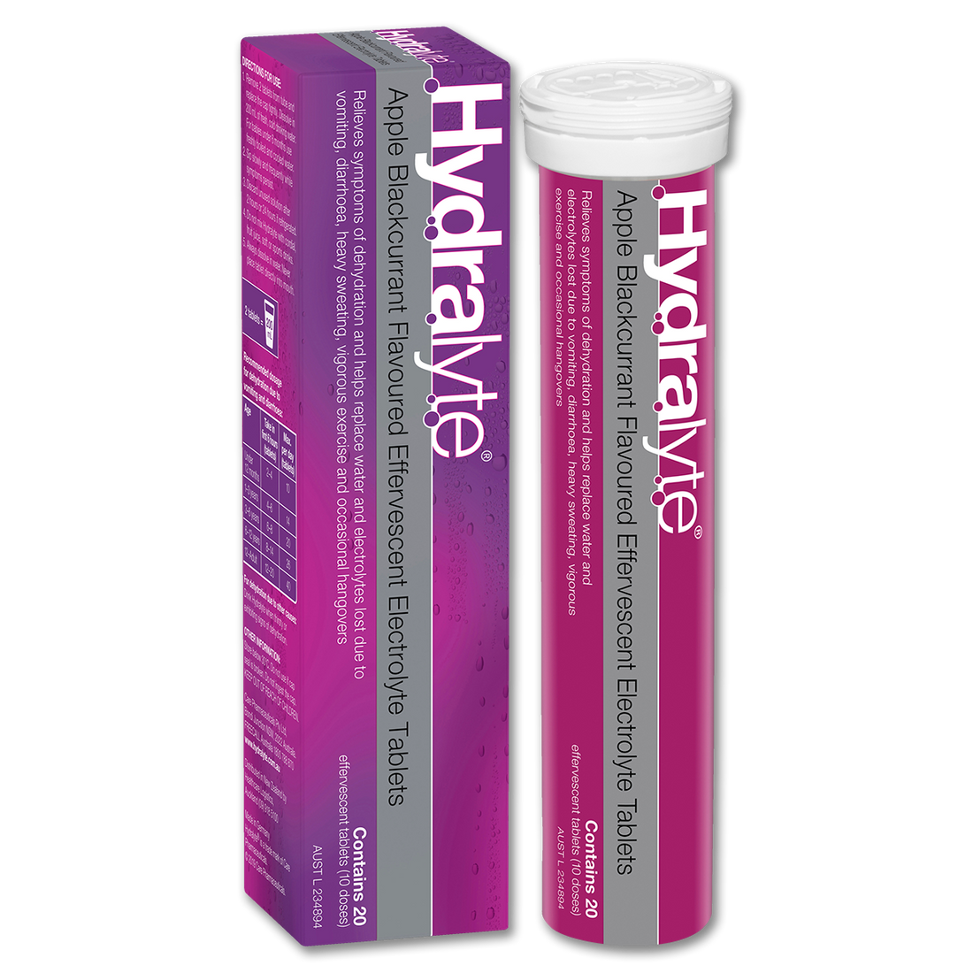 Hydaralyte - Effervescent Electrolyte - Apple Blackcurrant
 - 20 Tablets