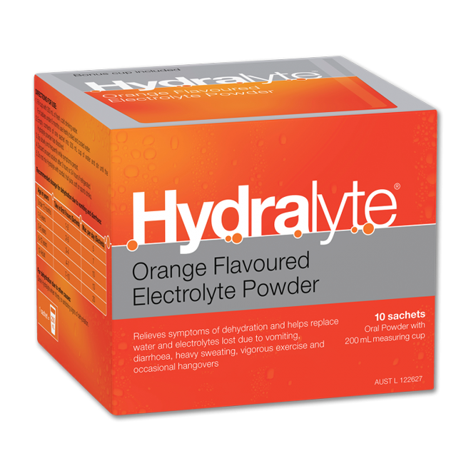 Hydaralyte - Electrolyte Powder - Orange - 4.9g X 10 Sachet