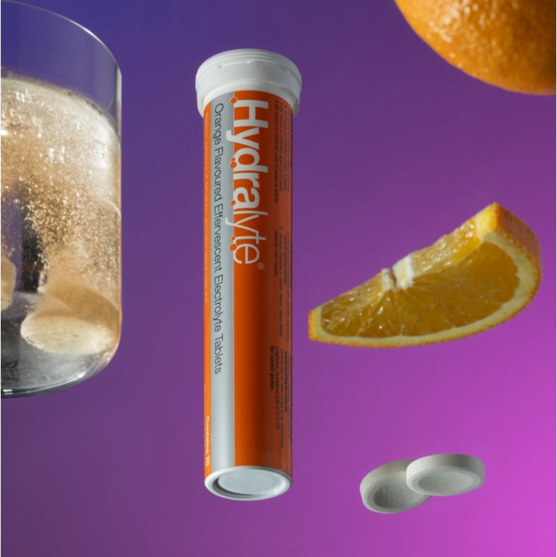 Hydaralyte - Effervescent Electrolyte - Orange - 20 Tablets